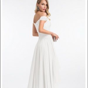 Hi-Lo Wedding dress JJs House. Brand new with tags. Ivory. Size 16.